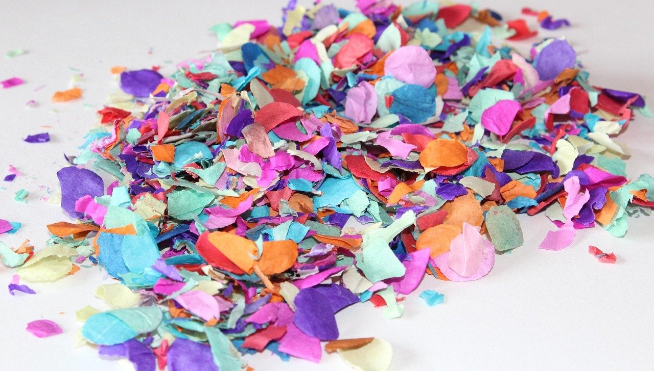 confetti, multicoloured, party, partyaritkel, carnival, sylvester, decoration, red, pink, coloured, confetti, confetti, confetti, confetti, confetti
