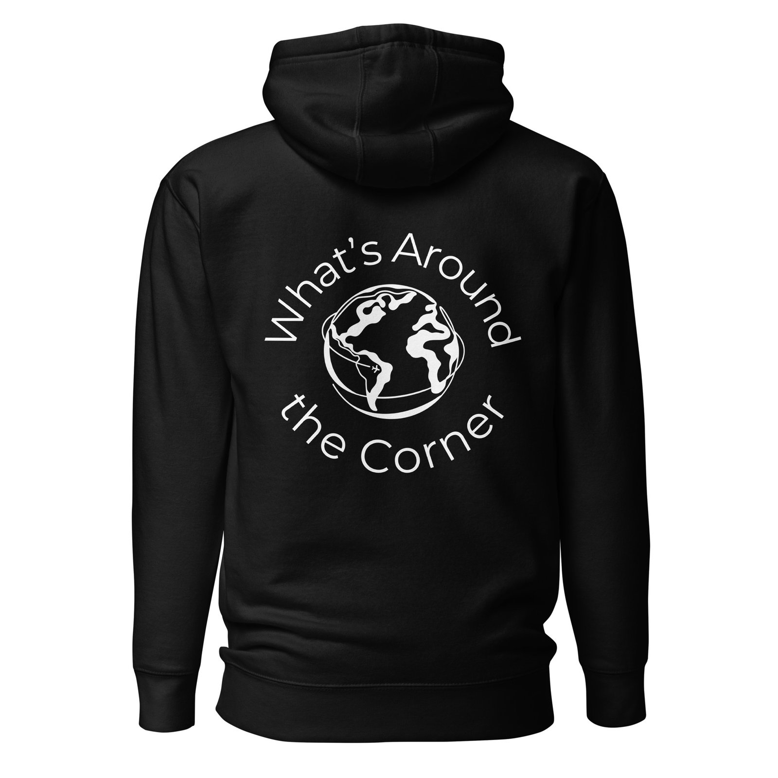Unisex Dark Black Back Logo Hoodie