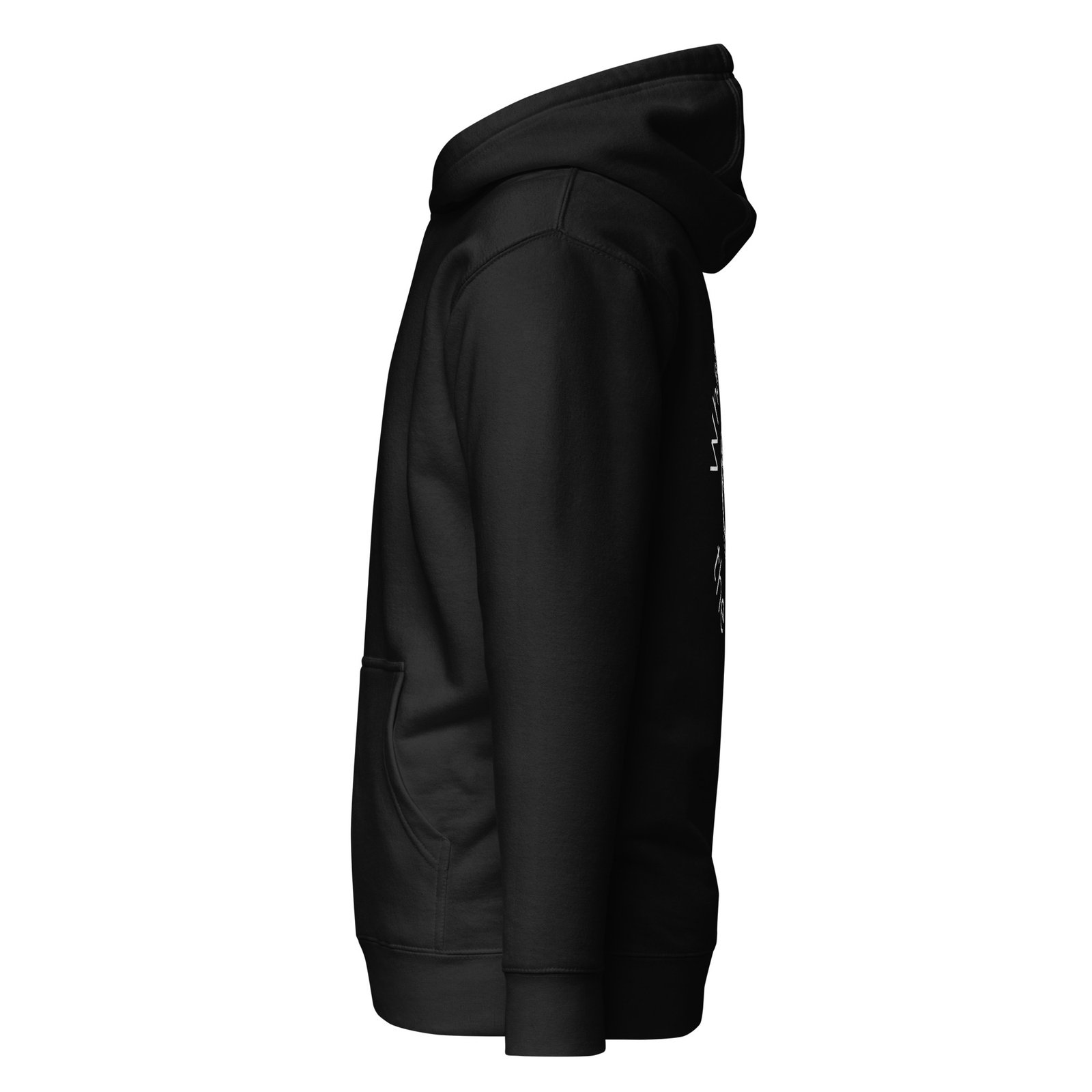 Unisex Dark Black Back Logo Hoodie - Image 3