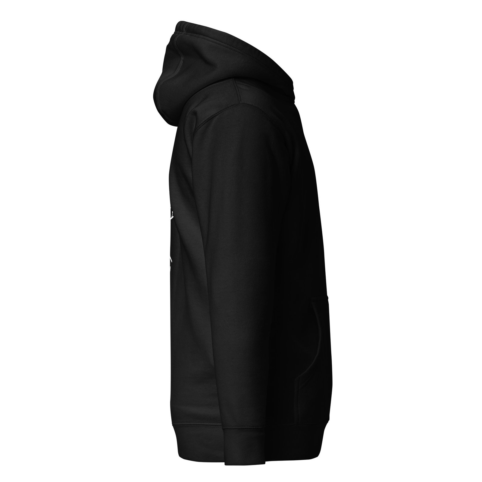 Unisex Dark Black Back Logo Hoodie - Image 4