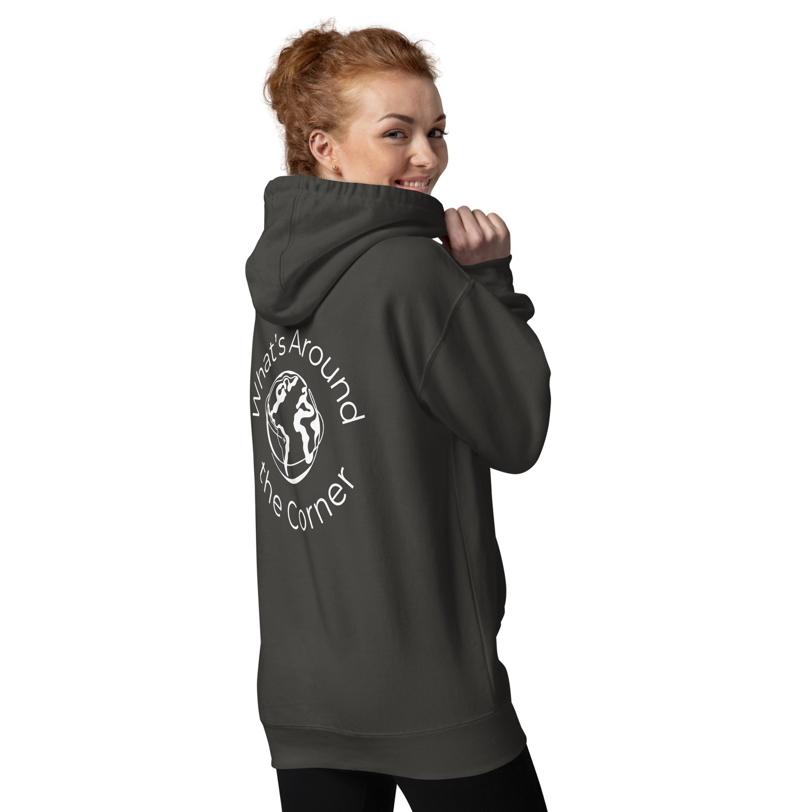 Unisex Vintage Black Back Logo Hoodie - Image 5