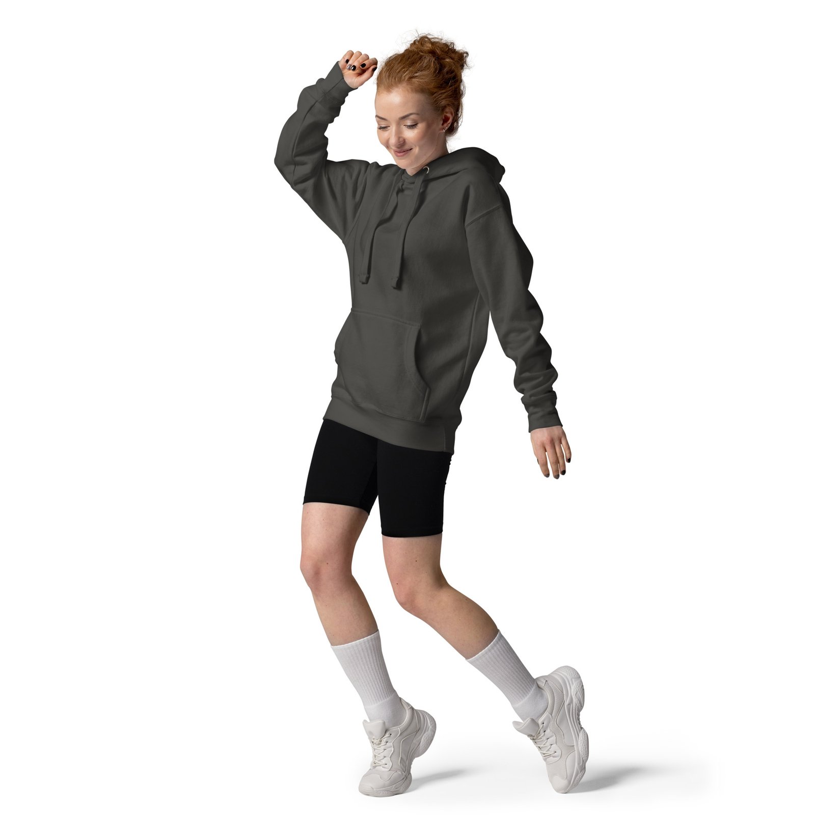 Unisex Vintage Black Back Logo Hoodie - Image 6