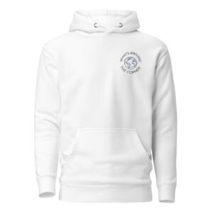 Unisex Cozy Miles White Logo Hoodie