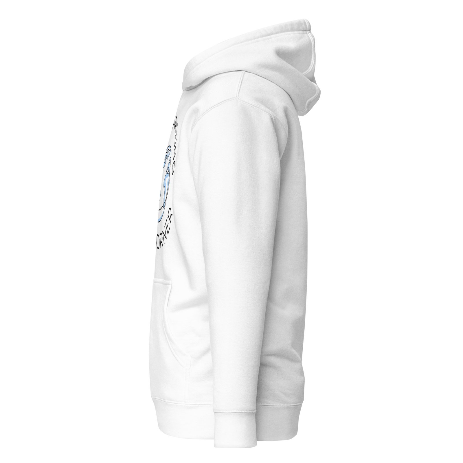 Unisex White Logo Hoodie - Image 3